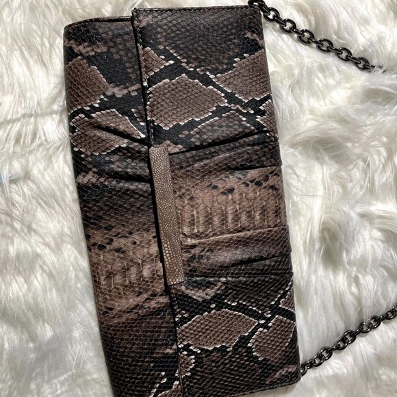 Sondra Roberts Multi-Color Faux Crocodile/Snakeskin Shoulder Bag Clutch Purse - Picture 2 of 6